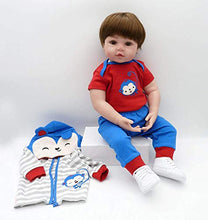 Load image into Gallery viewer, Pedolltree Reborn Baby Doll Clothes Boy 18 inch Outfit Acceessories 4pcs for 17-19 inch Newborn Reborn Doll Matching Clothing
