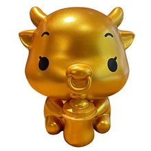 Load image into Gallery viewer, IMIKEYA Animal Piggy Bank Golden Cow Cattle Ox Coin Bank Money Saving Box Chinese Zodiac Animals Mascot Figures Year of The Ox Decorations Lunar New Year Supplies
