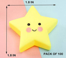 Load image into Gallery viewer, Sohapy 100PCS Mini Rubber Stars Squeak Fun Bath Toy Float Stress Relief Reliever Anxiety Toys Gifts Fun Decorations for Shower Birthday Party Favors Cupcake Topper Carnival Game Gift Bulk for Kids

