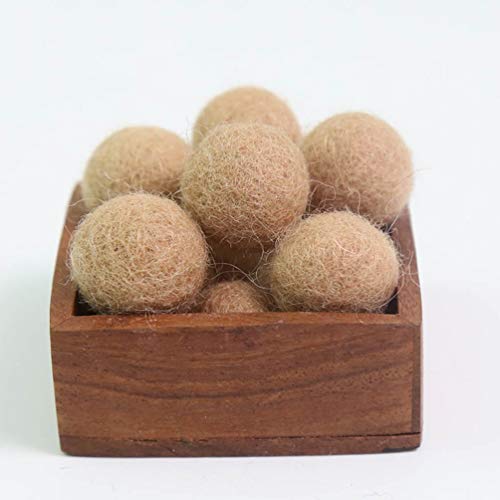 100% Wool Felt Balls - 100 Pieces | Hand-Felted Pom Poms | Pure Wool Beads | Felt Ball DIY (2 Centimeter - 0.8 Inch)