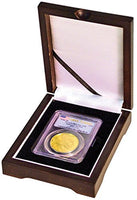 Display box for one NGC/PCGS/Premier/Lil Bear Elite Coin Slab Mahogany Matte Finish ...