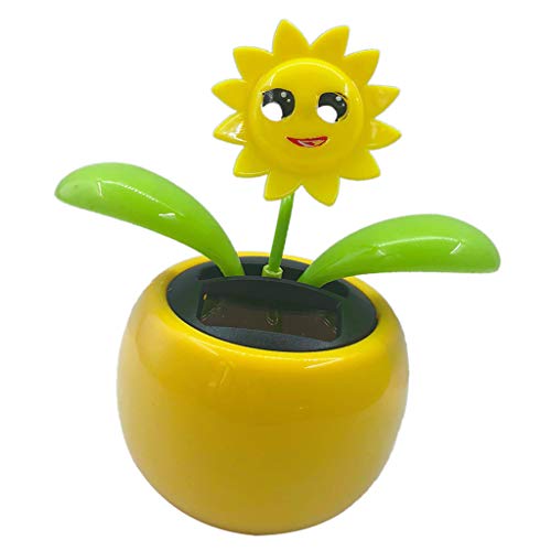 FAKEME Solar Dancing Flower Toy Funny Bobble Head Toys Kid's Educational and Eco-Friendly Toy Gift - Sunflower 2