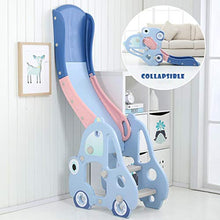 Load image into Gallery viewer, Children&#39;s Slide Basketball Frame, Climbing Stairs,Unisex Outdoor Use Kids Playset Toddler Climber and Swing Set Combination Climbers Slide Playset Indoor Outdoor Climber Sliding ?US Stock? (Blue)
