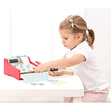 Load image into Gallery viewer, New Classic Toys Wooden Cash Register Pretend Play Toy for Kids Cooking Simulation Educational Toys and Color Perception Toy for Preschool Age Toddlers Boys Girls
