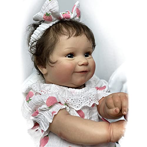 Adolly Gallery Reborn Baby Dolls, 22 inches Newborn Lifelike Soft Silicone Vinyl Baby Dolls, Weighted Toddler Girl Ad20c22 Name Barbara