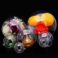 Load image into Gallery viewer, jojofuny 10Pcs Transparent Christmas Ornaments Balls Plasti Craft Ornament Balls for DIY Bath Bomb Mold Set and Party Decor
