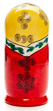 Load image into Gallery viewer, 170 mm Yellow Head Semenovskaya Hand Painted Wooden Russian Matryoshka Nesting Doll 7 pcs Inside
