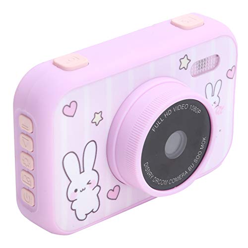 Digital Video Camera Toys, Mp3 Player Previewing Fast Charging Video Camera, Flash Mode for Girls Toddlers Birthday Gifts Kids(Pink)