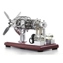 Load image into Gallery viewer, YuHuaFUShi 16 Cylinders Swash Plate Hot-air Stirling Engine Model, Desk Decor Science Toy
