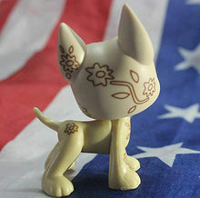 Load image into Gallery viewer, Littlest Pet Shop LPS Cream Flowers Great DANE Dog Blue Eyes Kid Toy
