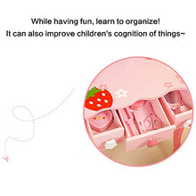 Load image into Gallery viewer, JW-YZWJ Children&#39;s Wooden Simulation Girl Pink Double Door Dressing Table Dressing Table Makeup Educational Toys
