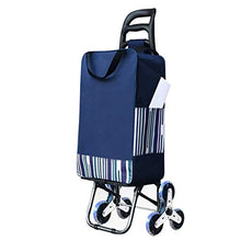 Load image into Gallery viewer, Portable Shopping Cart Foldable Light Shopping Cart Home Grocery Shopping Cart (Color : Blue A)
