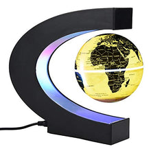 Load image into Gallery viewer, Hongzer Floating Globe, Floating Globe Magnetic Levitation Rotating World Map Globe with LED Light for Home, Office(Golden)
