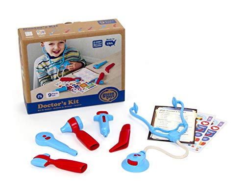 Green Toys Doctor's Kit Role Play Set, Red/Blue
