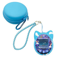 Hard Carrying Case and Protective Silicone Cover for Tamagotchi On Virtual Interactive Pet Game Machine (Blue)