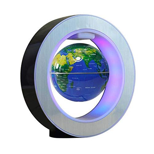 Levitation Floating Globe Rotating Magnetic Desk Gadget Decor World Map Office Home Decoration Fashion Cool Tech Gifts (Blue)