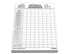 Load image into Gallery viewer, Exqline Mexican Train Score Pads and Chicken Foot Dominoes Score Sheets Lengthened and Thickened Large Size, Record Clearly and Easy to Read (8.3&#39;&#39; X 5.5&#39;&#39;) - 70 Sheets.
