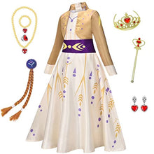 Load image into Gallery viewer, Kids Fancy Dress Costume - Ice Snow Queen Act 2 Princess Halloween Birthday Party Cosplay Outfit for Child Girl Teen Yellow
