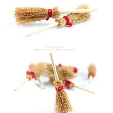 Load image into Gallery viewer, EXCEART 20pcs Mini Broom Witch Broom Dollhouse Miniature for DIY Crafts Fairy Garden Accessories Kitchen Pretend Play Decoration

