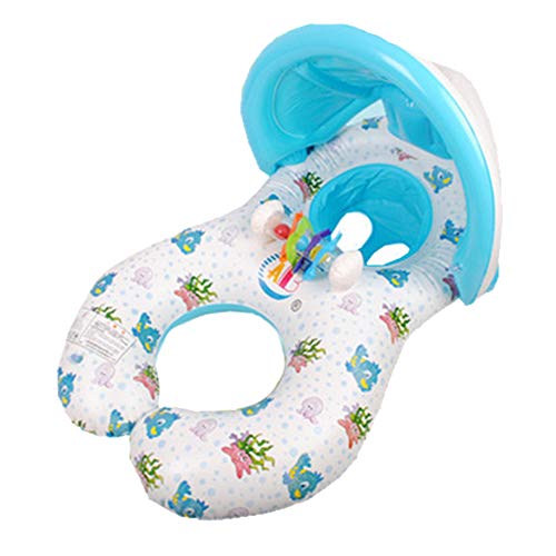 Swimming Circle Ring Child Beach Swimming Pool Accessories Inflatable Parent Baby Float Circle Toy White