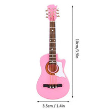 Load image into Gallery viewer, GLOGLOW Mini Guitar Model,Guitar Decoration Miniature Ornaments Mini Musical Instrument Model Gift Guitar Photo Prop with Stand Home Office Desk Decorative OrnamentAccessories

