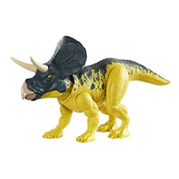Jurassic World Wild Pack Zuniceratops Herbivore Dinosaur Action Figure Toy with Movable Joints, Realistic Sculpting & Attack Feature, Kids Gift Ages 3 Years & Older