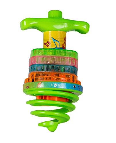 Izzy 'n' Dizzy Bouncing Musical Chanukah Dreidel - Sings Draidel as it Bounces and Spins - Hanukah Toys, Games - Assorted Colors