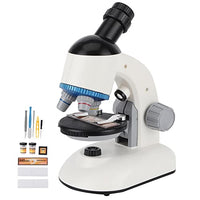 Eujgoov Microscope,40X-1200X Kids Microscope with 360 Rotation Head Educational Toy for Children Beginners(White)
