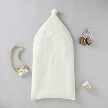Load image into Gallery viewer, Jinyank Newborn Baby Knitted Swaddle Blanket Infant Fleece Lining Hooded Sleeping Bag Receiving Blanket Stroller Wrap
