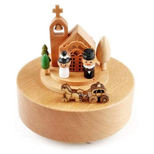 Load image into Gallery viewer, nologo WJDHZ Wooden Music Box with Moving Train, Handcrafted Musical Box Toy Decoration Birthday for Kids Boys Girls
