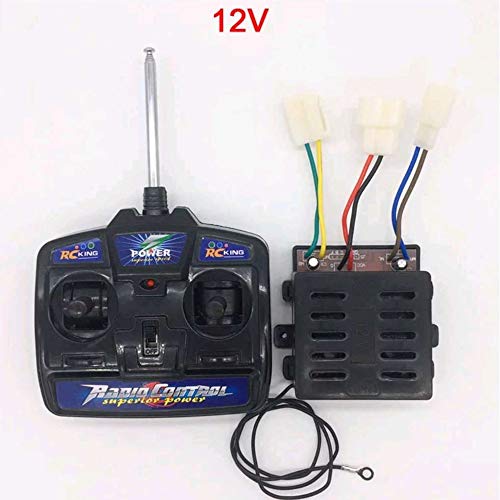 jiaruixin 27mhz Universal Remote Control and 12V Receiver Kit Remote Controller Control Box Accessories for Kids Car Children Electric Ride On Toys Replacement Parts