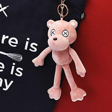 Load image into Gallery viewer, VICKYPOP Animal Plush Keychain Cute Stuffed Toy and Interesting Backpack Doll Pendant for Kids or Friends (Pea Bear-Pink)
