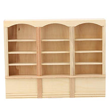 Load image into Gallery viewer, 1:12 Miniature Doll Furniture, Wooden Doll HouDollhouse Miniature Simulated Bookcase Cabinet Mini Furniture Model Toy Decoration Accessory for Dollhouse(Dollhouse)

