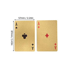 Load image into Gallery viewer, Luxurious Gold Cards Playing Cards Magic Cards Washable Poker Cards Embossed Gold Playing Cards Deck Gold Foil Playing Cards 24K, Waterproof Gold Foil Poker Cards, for Magic Show, Game, Party

