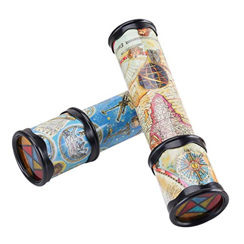 NUOBESTY 2pcs Kids Kaleidoscope Toy Educational Old World Kaleidoscope Classic Toys for Boys and Girls Gifts( Random Color)