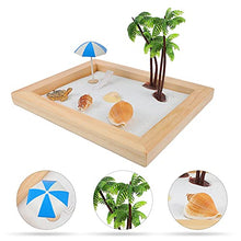 Load image into Gallery viewer, NUOBESTY 1 Set Zen Garden for Desk Wood Tray Ocean Sandbox with Miniature Sea Animals Mini Zen Sand Garden Kit Meditation Gifts
