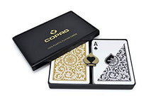 Load image into Gallery viewer, Copag Poker Size Regular Index 1546 Playing Cards 2 decks (Black Gold Setup)
