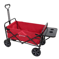 Get Out! Wagon Cart in Red - Foldable Wagon for Storage Multi-Use Utility Wagon with Side Table and Handle
