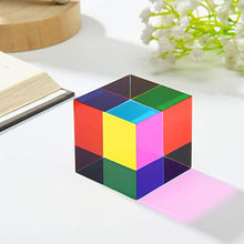 Load image into Gallery viewer, ZhuoChiMall CMY Mixing Color Cube, 50mm (2.0 inch) Colorful Acrylic CMYcube Prism for Home or Office Desktop Decoration, STEM/STEAM Toys, Science Educational Toys Gifts for Kids
