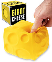 Load image into Gallery viewer, Giant Cheese Stress Ball: A squeezable stress buster that looks like a block of cheese!
