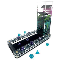C4Labs Deluxe Dice Tray and Dice Tower - Synthwave (Dice Tray and Tower Bundle)
