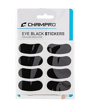 Load image into Gallery viewer, Champro Eye Stickers, 3 Packages of 8 with pencil (Black)
