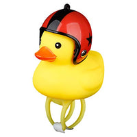 Duck Bike Bell Rubber Yellow Duck Bicycle Accessories with LED Light Bicycle Bells Cartoon Duck Head Light Shining