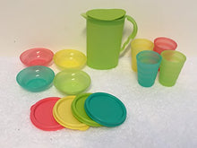 Load image into Gallery viewer, Tupperware Kids Impressions Mini Serving Set Pitcher, Tumblers, Bowls
