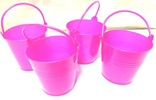 Load image into Gallery viewer, Mini Plastic Buckets (Set of 4) Pink Approx 3&quot;
