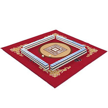 Load image into Gallery viewer, Jigitz Red Game Mat with Case - Classic Chinese Mahjong Table Mat - 30.8 x 30.8in Felt Table Cover Mahjong Mat
