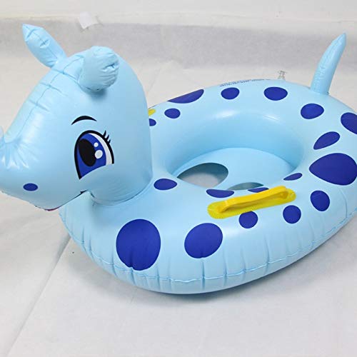 Jiaye Cartoon Anime Keychain Cute Cartoon Swimming Ring Safty Ride-on Float Inflatable Kids Swimming Pool Rings Water Toys Swim Circle (Color : Hippo)