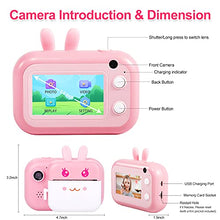 Load image into Gallery viewer, Instant Camera for Kids Camera for Girls 3.0&quot; Touch Screen Kids Digital Camera Selfie Video Camera for Kids 3 4 5 6 7 8-10 12, Toddler Camera Children Toy Camera with Print Paper and 32G TF Card, Pink
