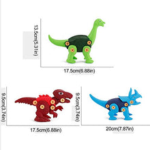 Load image into Gallery viewer, Binory Take Apart Dinosaur Toys DIY Building Dinos Blocks Puzzles with Screwdrivers Disassemble Animal Model Educational STEM Construction Kit for Kids Dinosaur Party Gifts Favors Supplies,Red
