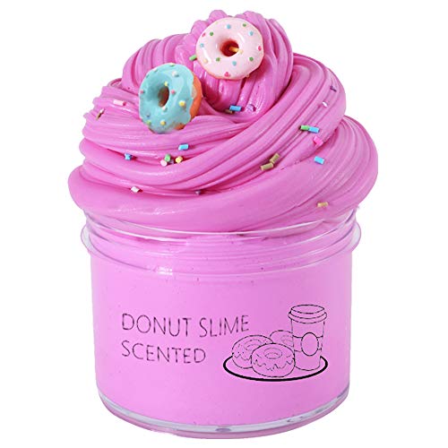 YMDY Donut Slime with Charms, Scented Butter Slime, Non-Sticky, Stress Relief Toy for Girls and Boys (200ml)